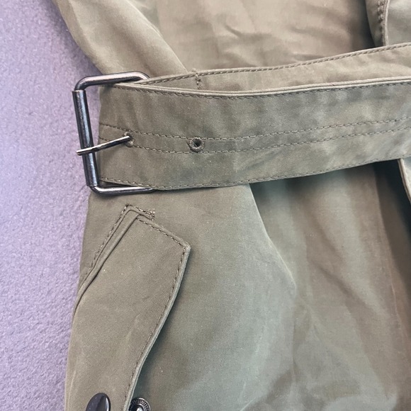 Banana Republic Womens Small Utility Trench Coat Flight Jacket Green #361545 - Picture 5 of 13